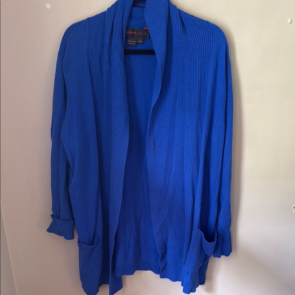 Women's Royal Blue Open Front Cardigan